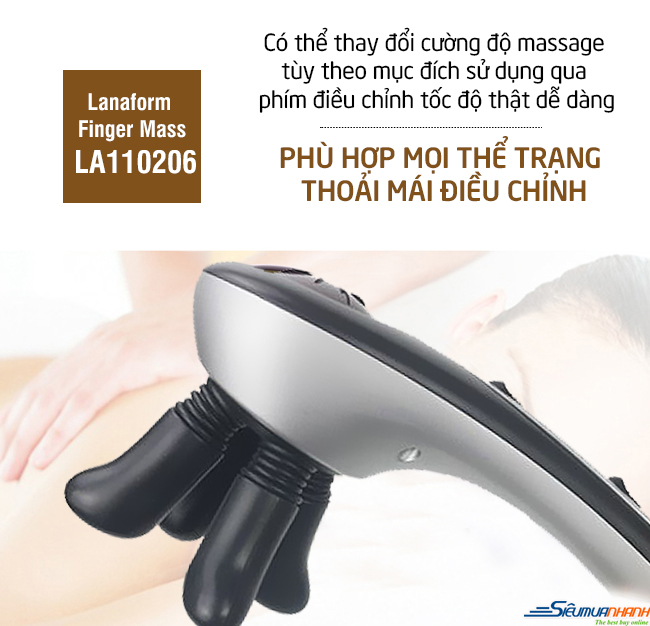Máy massage mô phỏng ngón tay Lanaform Finger Mass LA110206